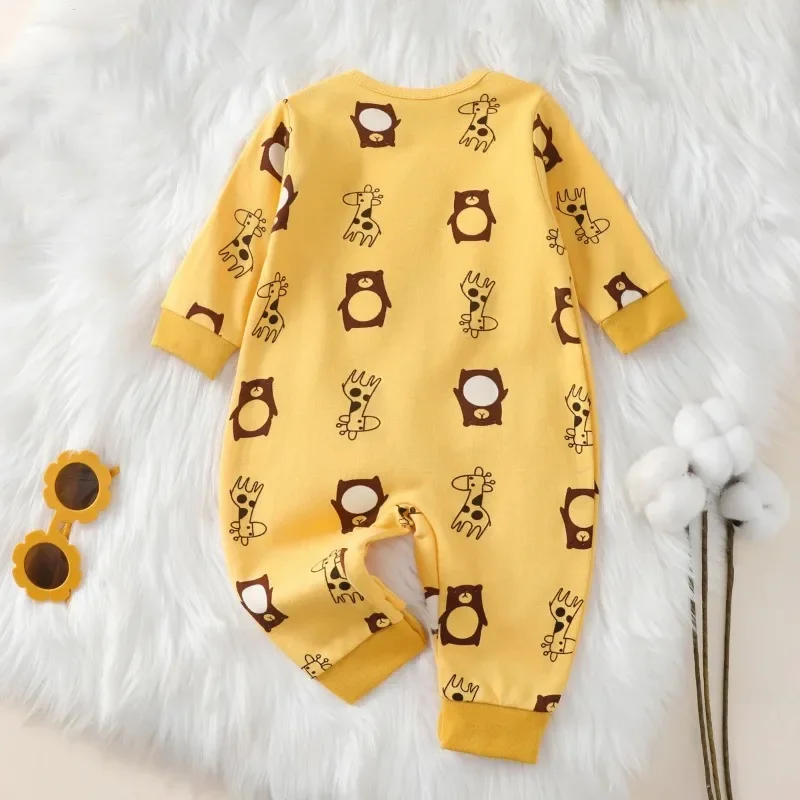 Newborn Baby Romper Autumn New 100% Cotton Girl Boy 0-18M Cute Spring Long Sleeve Soft Infant Clothes