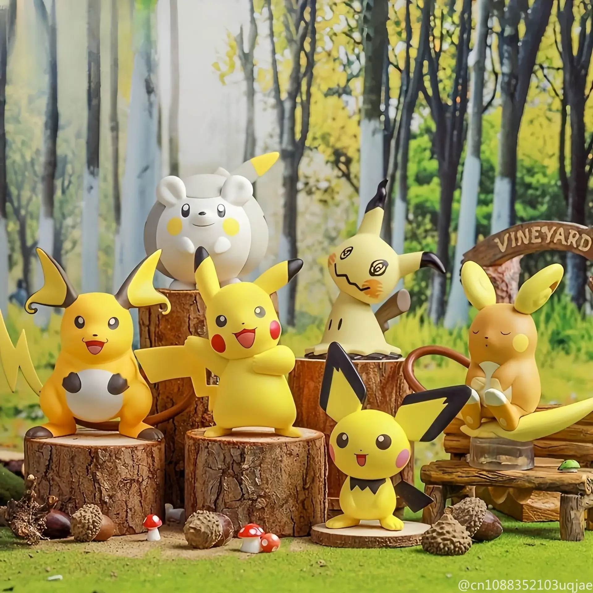 Figuras de acción de Pokémon, juguetes coleccionables de Pikachu, Pichu, Raichu, Mimikyu, regalos de decoración