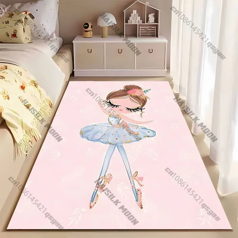 Elegant ballerina in graceful pose carpet Yoga living room room decor children's crawling mat doormat area rug games mat