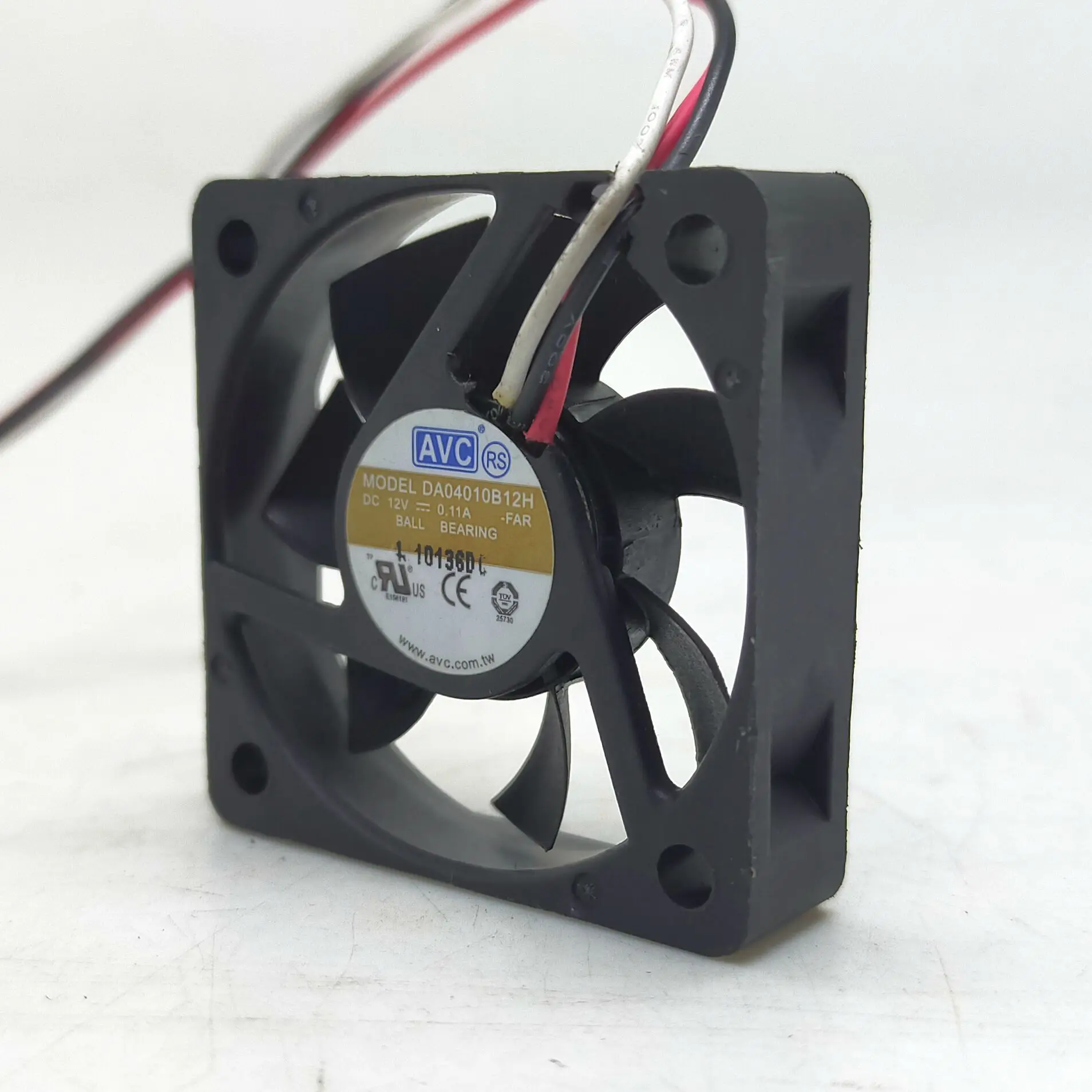 2pcs 4010 12V 3-Wire Double Ball Chassis Cooling Fan For AVC DA04010B12H 4CM Excess Tone 0.11A