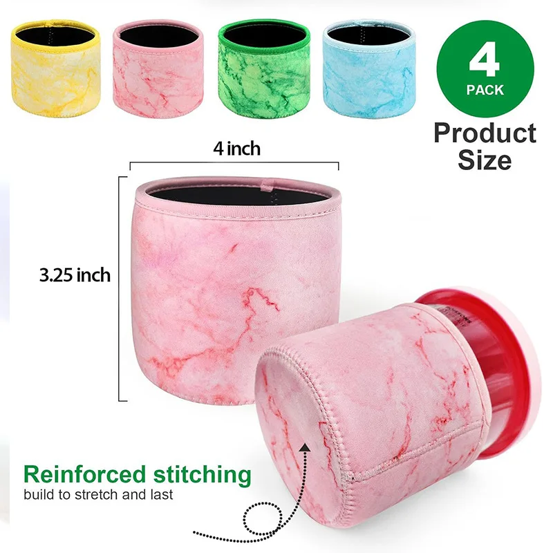 4 Pack 16oz Ice Cream Neoprene Sleeve Creami Accessories for Ninja NC301 NC300 NC299AMZ Series Ice Cream Maker Containers