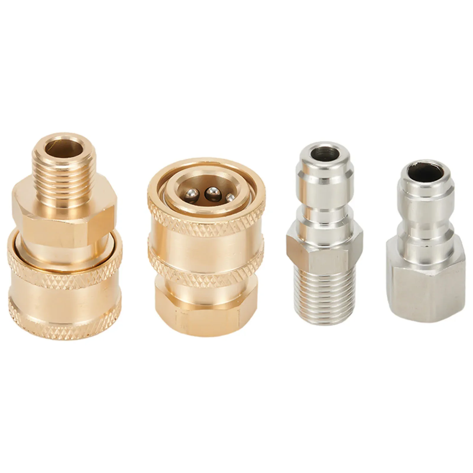 

1/4" Pressure Washer Coupling Quick Connector 360 Degree Rotation Hose Sprayer Connector Garden Pipe Fittings Replacement Parts