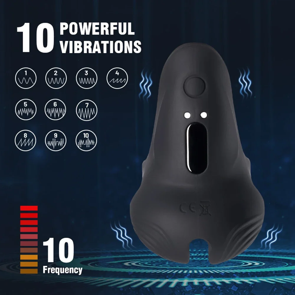 3 in 1 Vibrator Penis Perineum Sex Toys for Men Silicone Cock Rings Testicle Trainer Scrotum Stimulator Massager Cockring