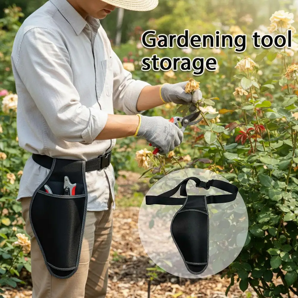 Garden Tool Belt Pouch with Electric Pruning Shears and Scissors,Portable Carry Bag for Men,Christmas Father's DayGardening Gift
