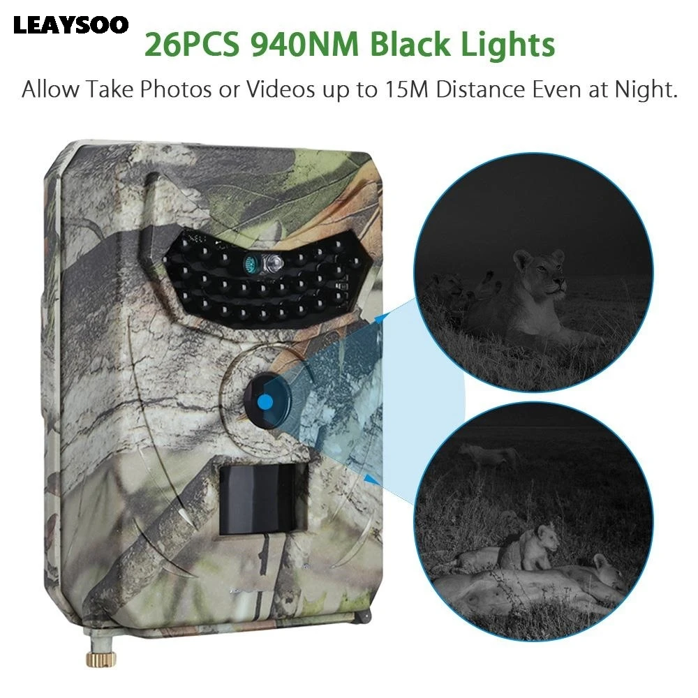 

Hunting Camera PR100 12MP 1080P Trail Scouting Camera 940nm Infrared Night Vision Outdoor Wildlife Monitor Garden Game Camera