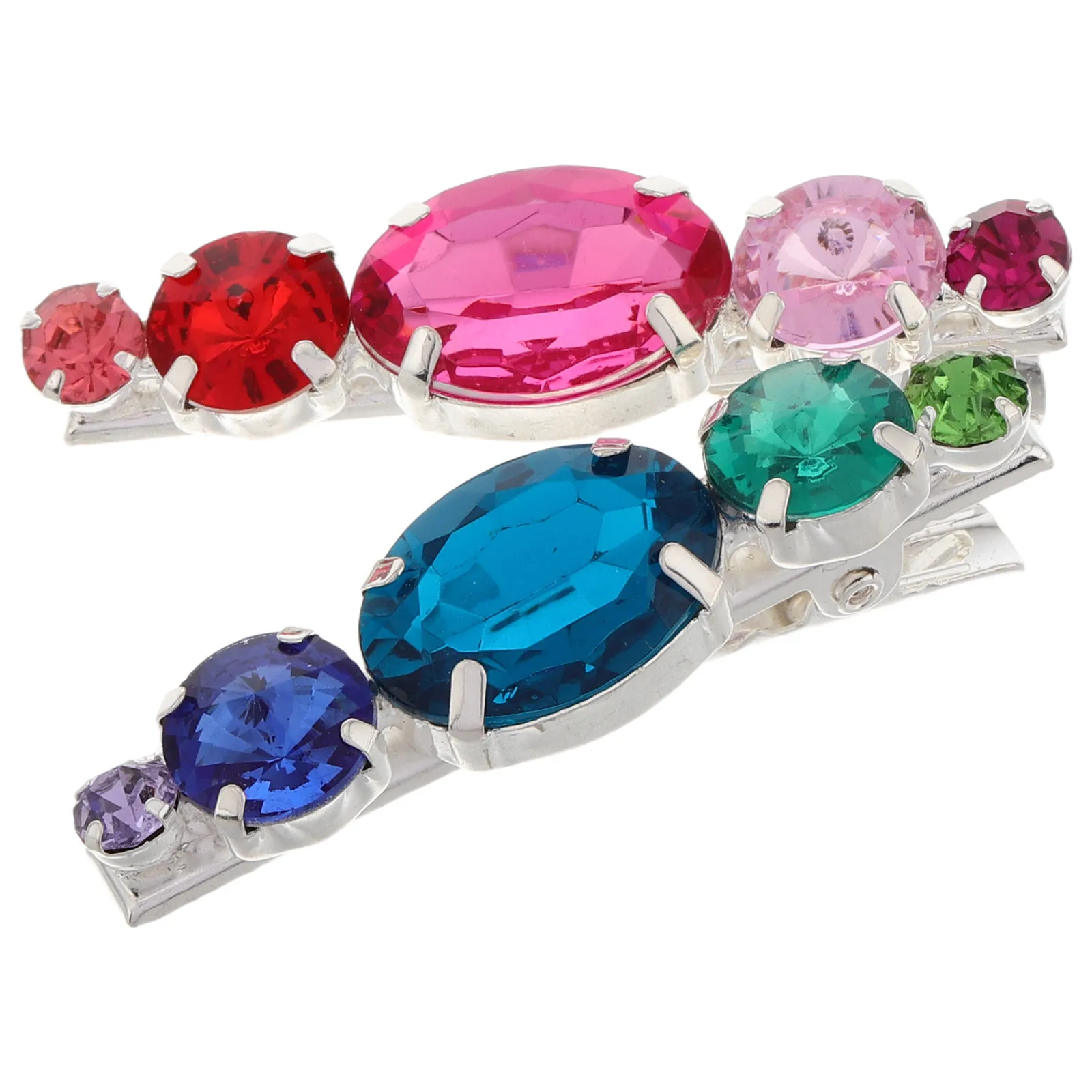 

2pcs Rhinestone Hair Clips for Women Short Hair Accessories Elegant Bangs Clip Fashionable Design Enchanted Decorations