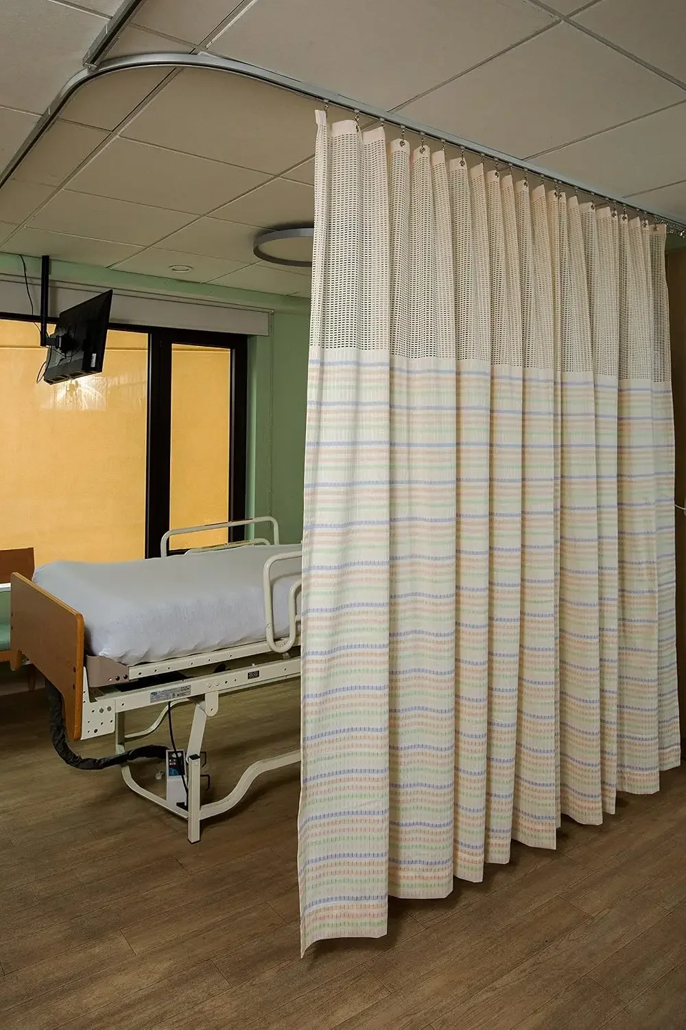 Hospital Curtain, Quality Cubicle Curtain, Flame Resistance Medical Curtain Bed Divider, Privacy Curtain - Machine Washable - Fl