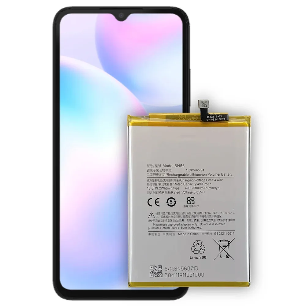 BN56 5000mAh Mobile Phone Battery For Xiaomi POCO C3 Pro Redmi 9A 9C 9AT 9C NFC Replacement Batteries Bateria