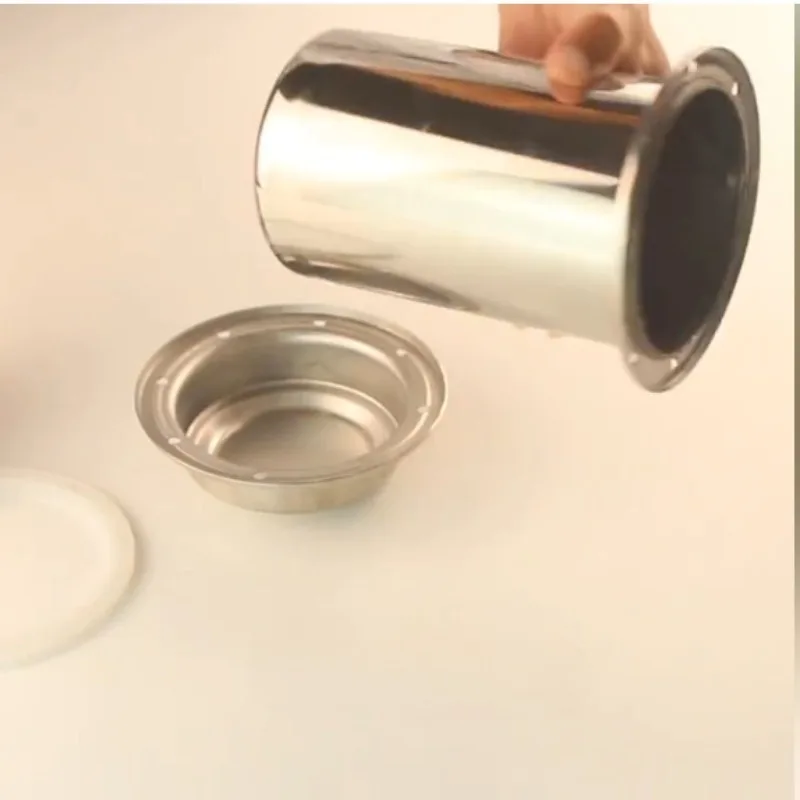 Stainless Steel Time Capsule Sealed Storage Tank Memory Capsule Souvenir Preservation Creative Gift Container 10 × 20cm