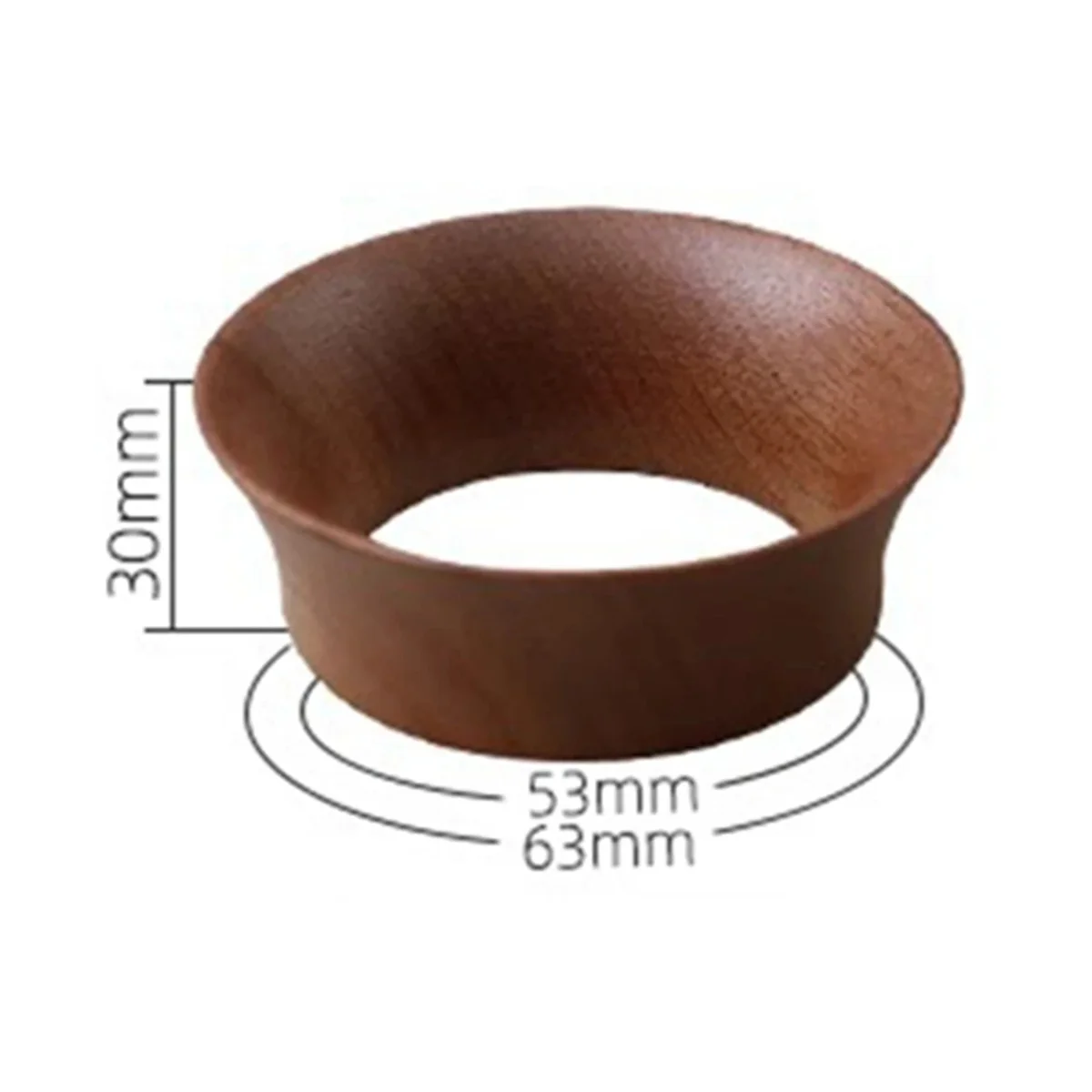 popular Coffee Dosing Ring Funnel Magnetic 58MM Walnut for Delonghi E61 Portafilter Espresso Accessories