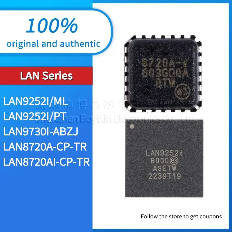 

LAN8720AI-CP-TR LAN9730I-ABZJ LAN9252I/ML LAN9252I/PT Black PC shell
