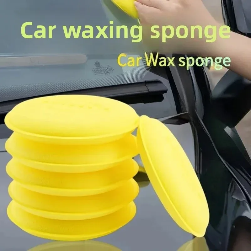 1-12Pcs Car Foam Sponge Wax Applicator Cleaning Detailing Pads Car Waxing Polishing Pad 10cm Car Wash Care Cleaning Kit