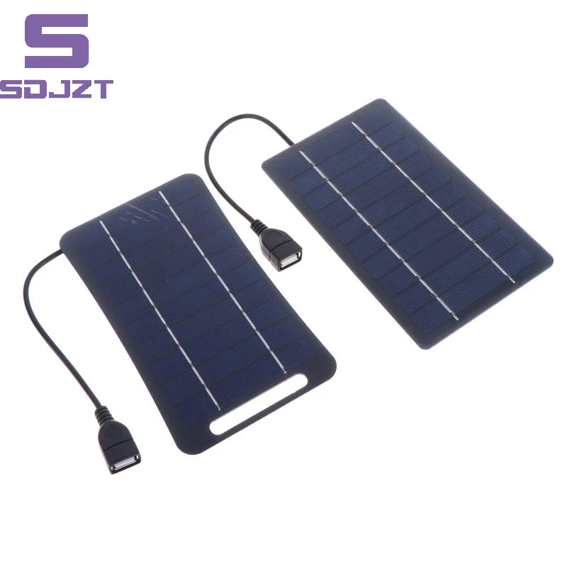 New Sale 2W Solar Charger Portable W/USB-C Fast Charging For Phone Power Banks Camping Hiking Emergency Power Supply