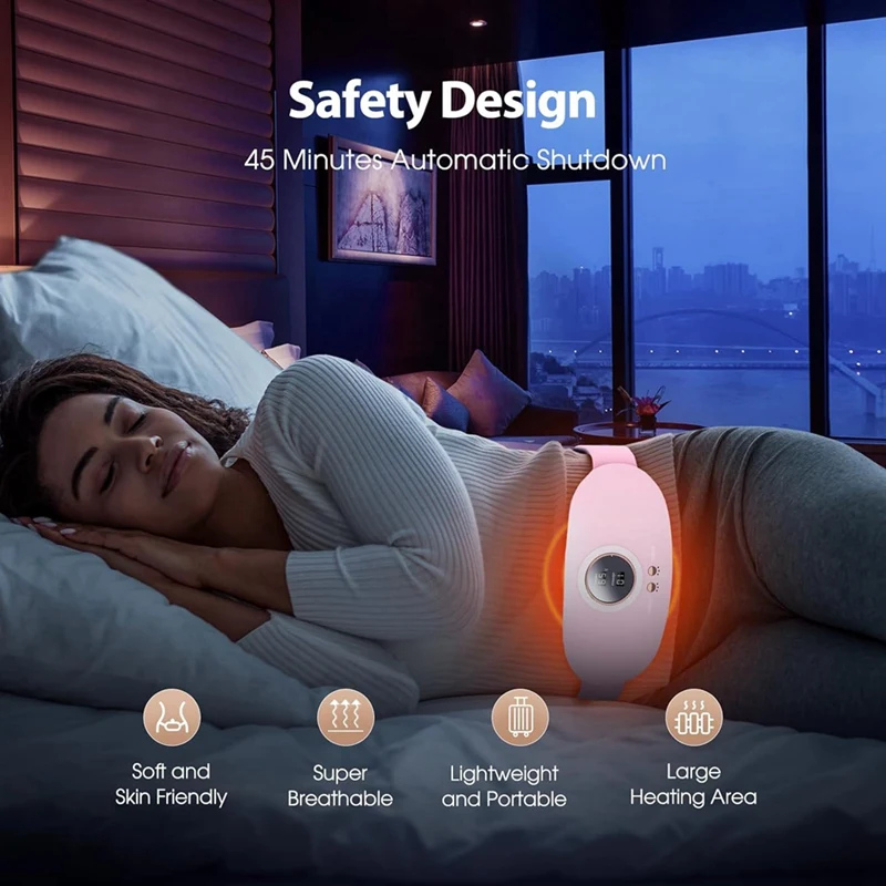 1Set Warming Palace Belt Heating Pad Heating Pad For Cramps Pain Relief With 5 Heat Levels And 7 Massage Modes