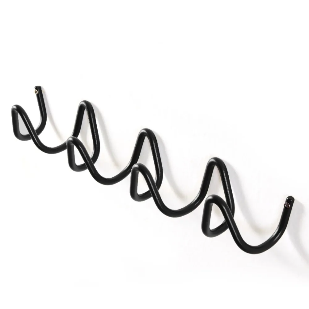 

Металлический настенный крючок волнистой формы, минималистичный водонепроницаемый держатель для хранения мелочей, настенный компактный крючок для ключей, стойка