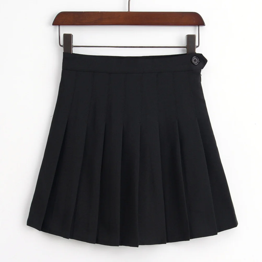 

Women's High Waist Pleated Skirt Short Tennis Skirt for Sports Or Casual Wear Portable Convenient Design L Black