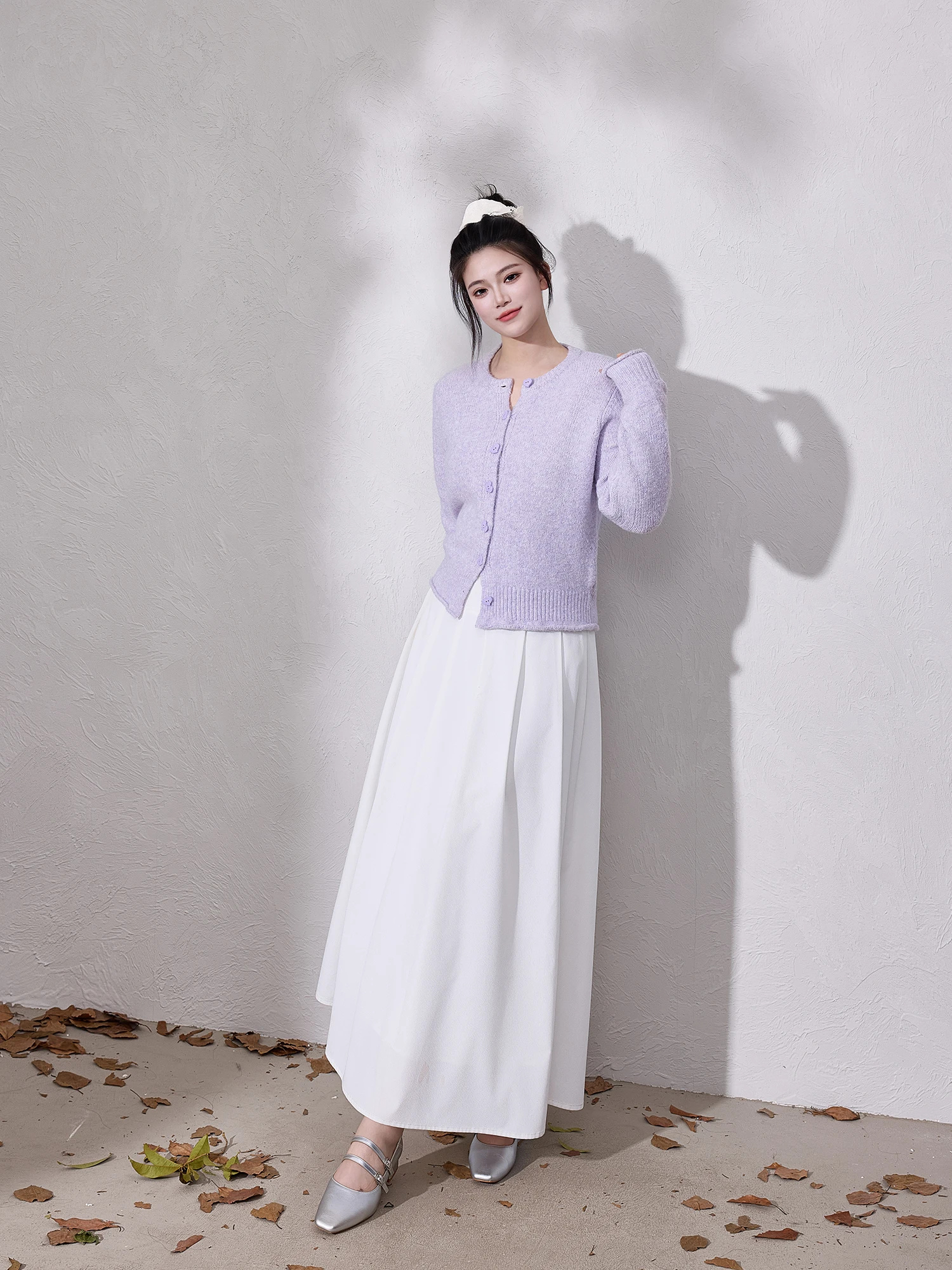 

Женский вязаный свитер большого размера, теплый, универсальный, осенне-зимний, стройнящий, модный, повседневный, с круглым вырезом