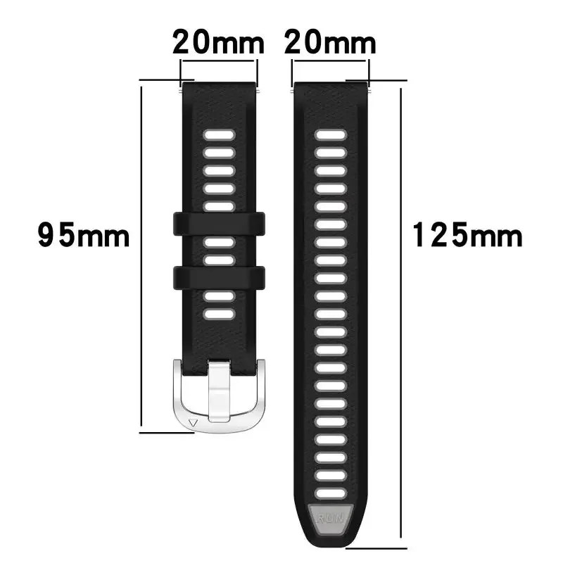 Pulseira de silicone de 18 22mm para garmin forerunner 265 265s 255 245 645 venu 2 sq2 plus vivoactive 4 3 samrt pulseira de relógio