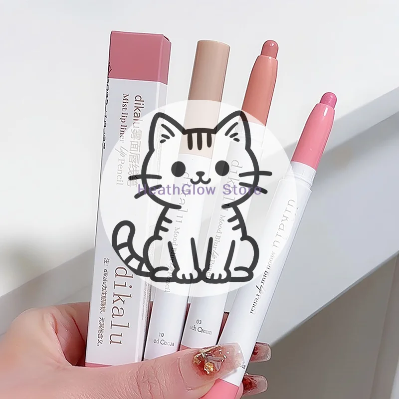 Matita per Labbra Opaca DIKALU, Non Macchia, Effetto Vellutato, Lucidalabbra Nebulizzato