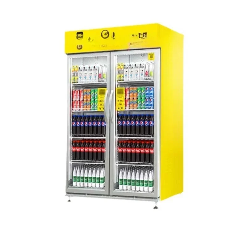 

Refrigeration and insulation beverage vending machine, large capacity