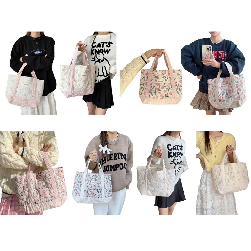 

Fashionable Shoulder Bag Cotton Handbag Large Capacity Underarm Bag Perfect for Any Occasion