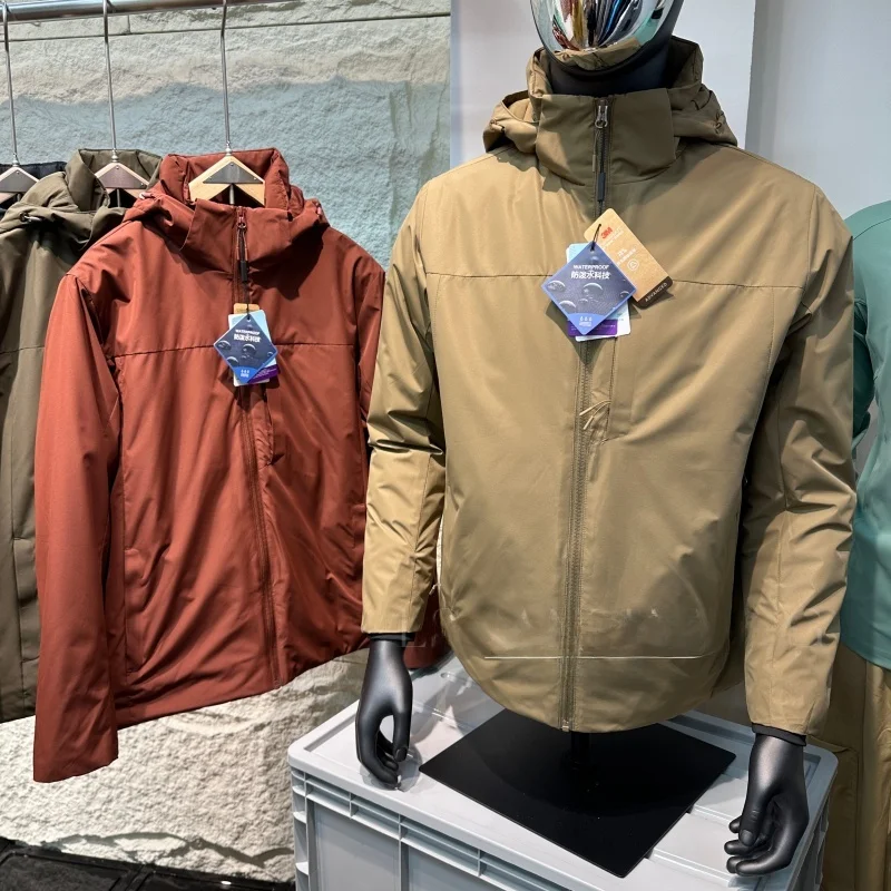 

Outdoor Men's Cotton Jaet Warm Fce Hooded Efficient Thermal Youth Casual Long Sve Stand Fit Cleanfit Pure Color