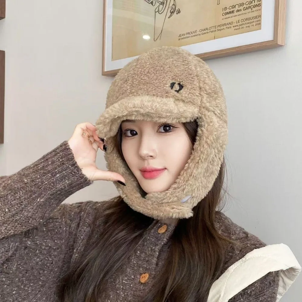 العصرية سميكة سدادات حماية الأذن قبعة أفخم يندبروف إيرفلاب قبعة دافئة الكشمير قبعة الشتاء في الهواء الطلق الدفء الملحقات #2