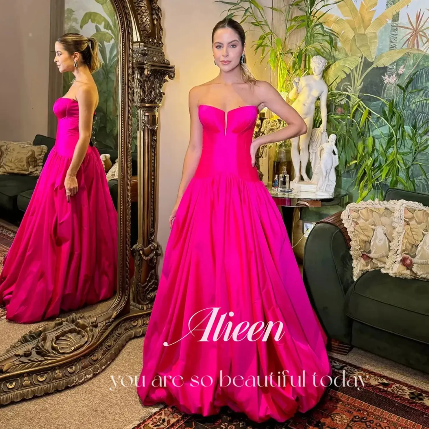 Aileen Customized Dubai Luxury Evening Dresses for Special Occasions Satin فساتين سهرة Long Prom Dresses 2025 Vestidos De Noche image 3