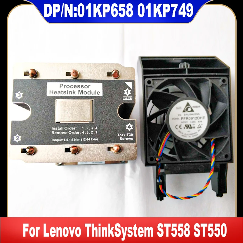 01KP658 Heatsink 01KP749 Koelventilator Nieuwe Originele Voor Lenovo ThinkSystem ST558 ST550 Server CPU Koeler Kit 1KP658 1KP749 Getest