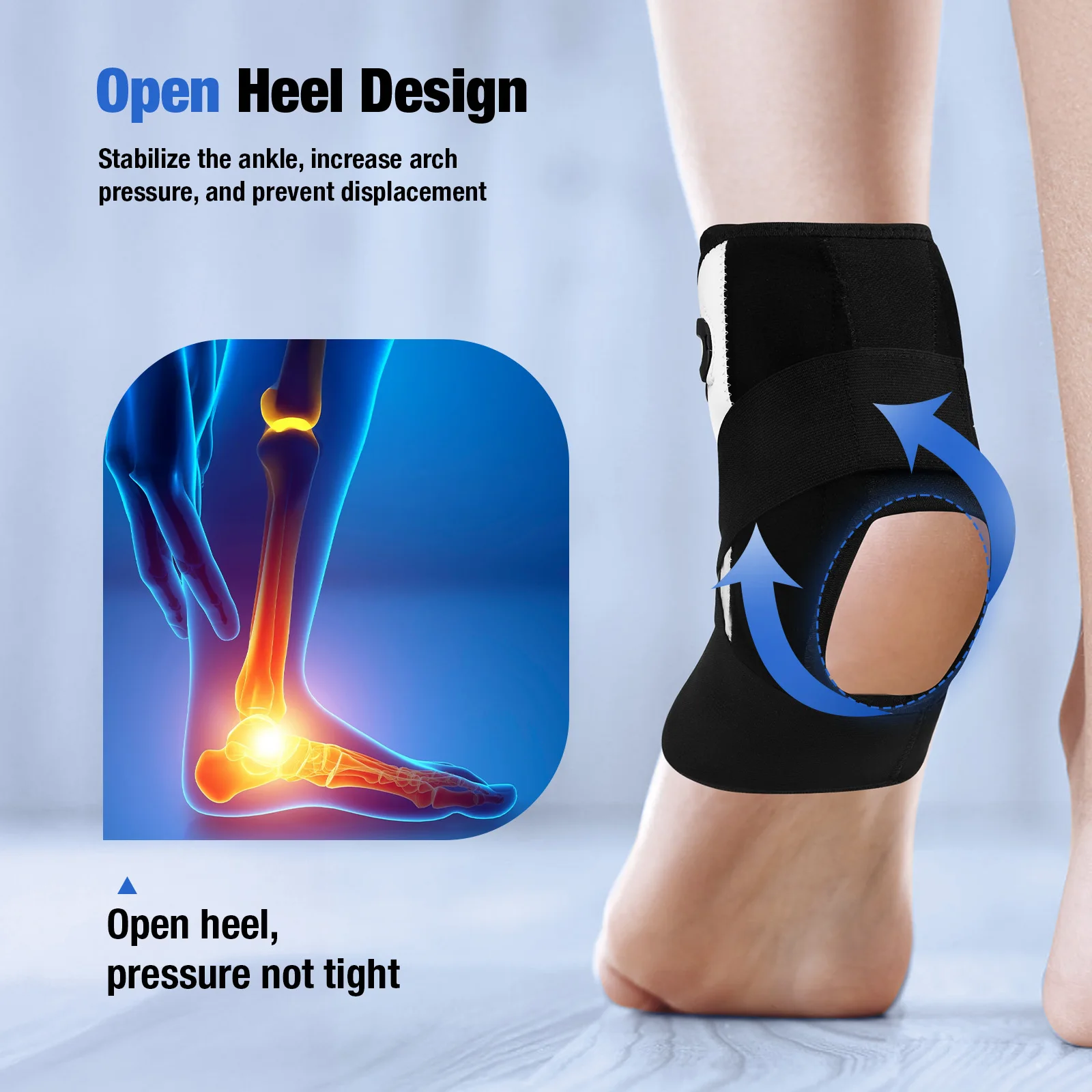1 PCS Adjustable Ankle Support Protector Ankle Braces Bandage Straps Sports Safety Ankle Fracture Sprain Sprain Ligament Strain