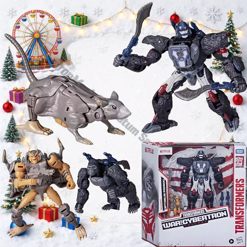 【Spot goods】Hasbro Netflix Maximal Optimus Primal Action Figure Gorilla Beast Transformable Robot Collectible Hobby Model Toy