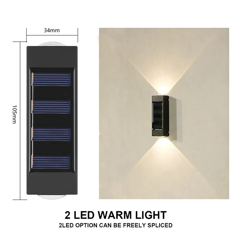 Lampe Solaire LED Imperméable pour l'Extérieur, Luminaire Décoratif d'Nik, Idéal pour un Jardin, un délégations, une Cour ou une Rue, 4 Pièces