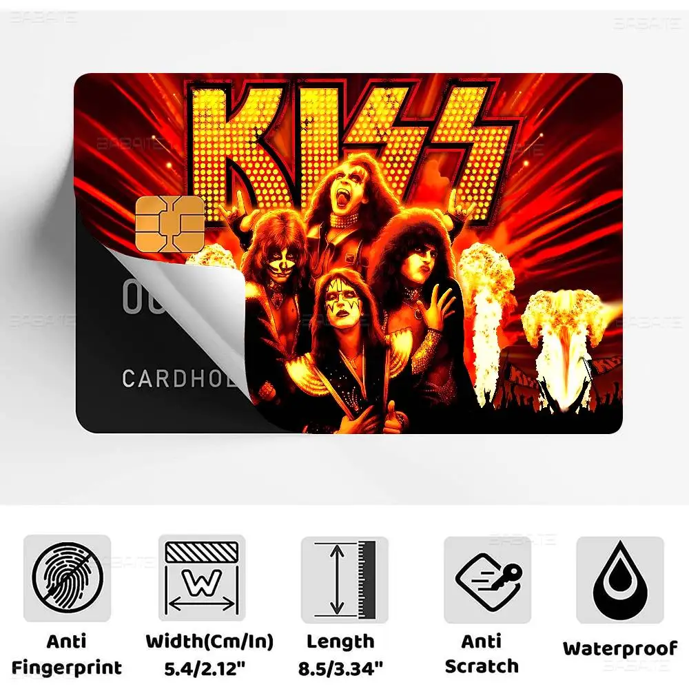 Retro KISS Rock Band Anime Young Creidt Card Debit Card Sticker Film Case Front Tape for Small Big Chip No Chip view 6
