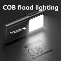 Mini COB Rechargeable Flashlight Work Light 4 Mode Dimmable LED Flashlight with Clip Running Hiking Camping Outdoor Pocket Torch