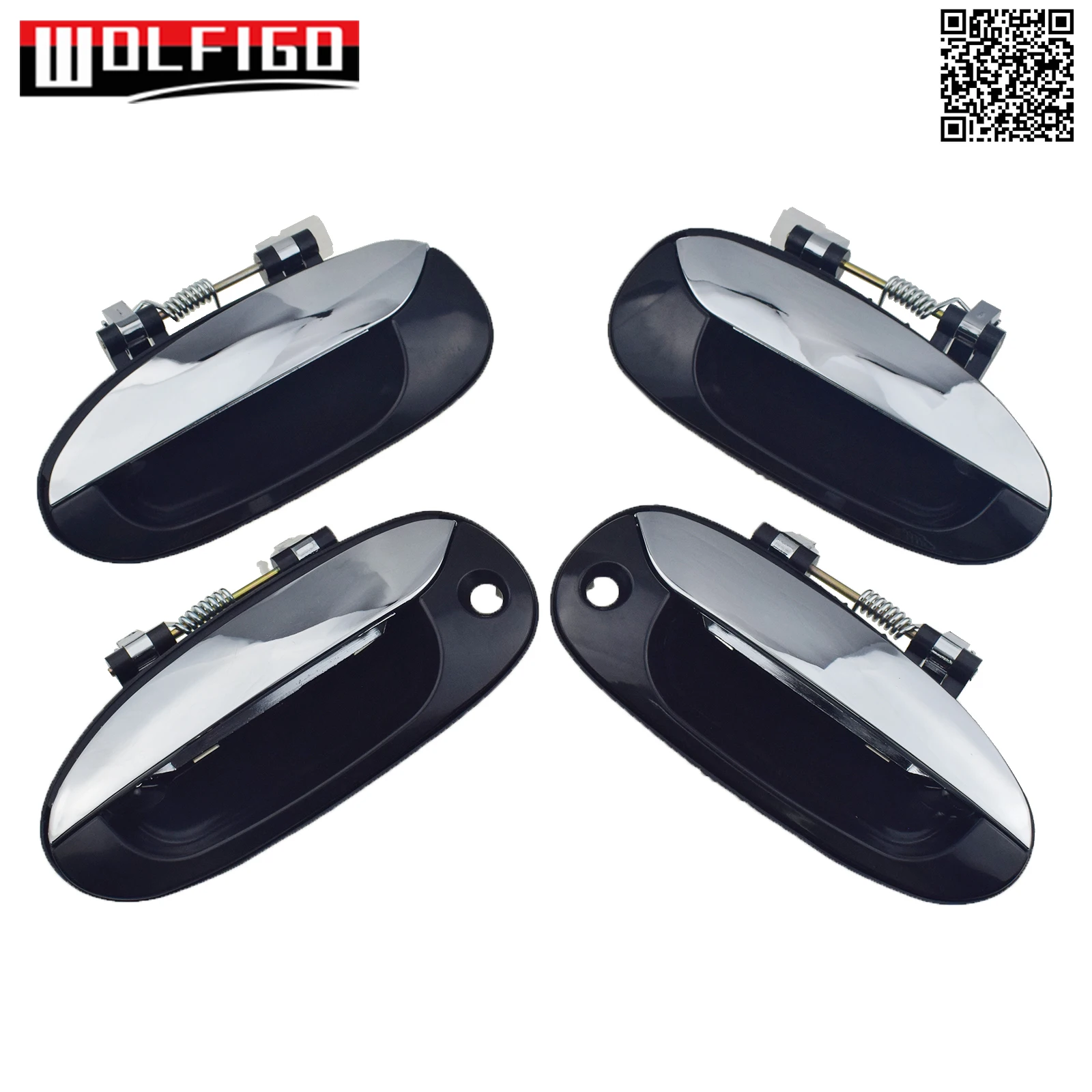 Outside Exterior Front Rear Left / Right Door Handle Chrome for Kia Carens 2002 2003 2004 2005 2006 0K2FB-59410 0K2FB-58410