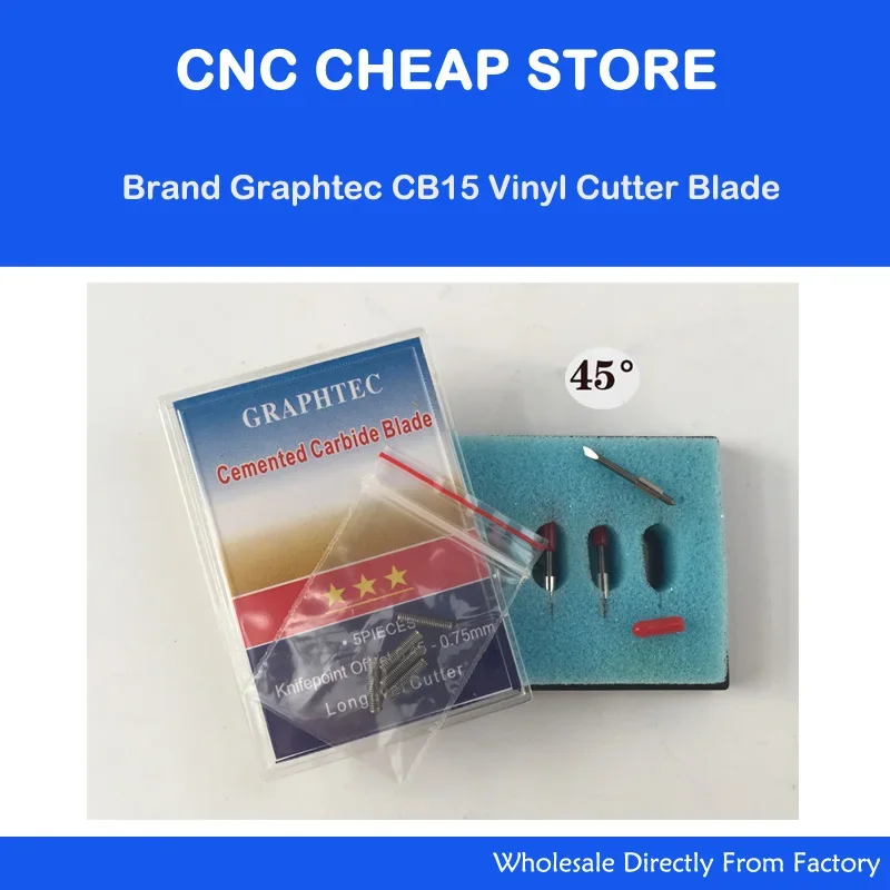 5 x 45 Degree CB15 FC2250 Cameo Vinyl Cutter Plotter/Printer Blades