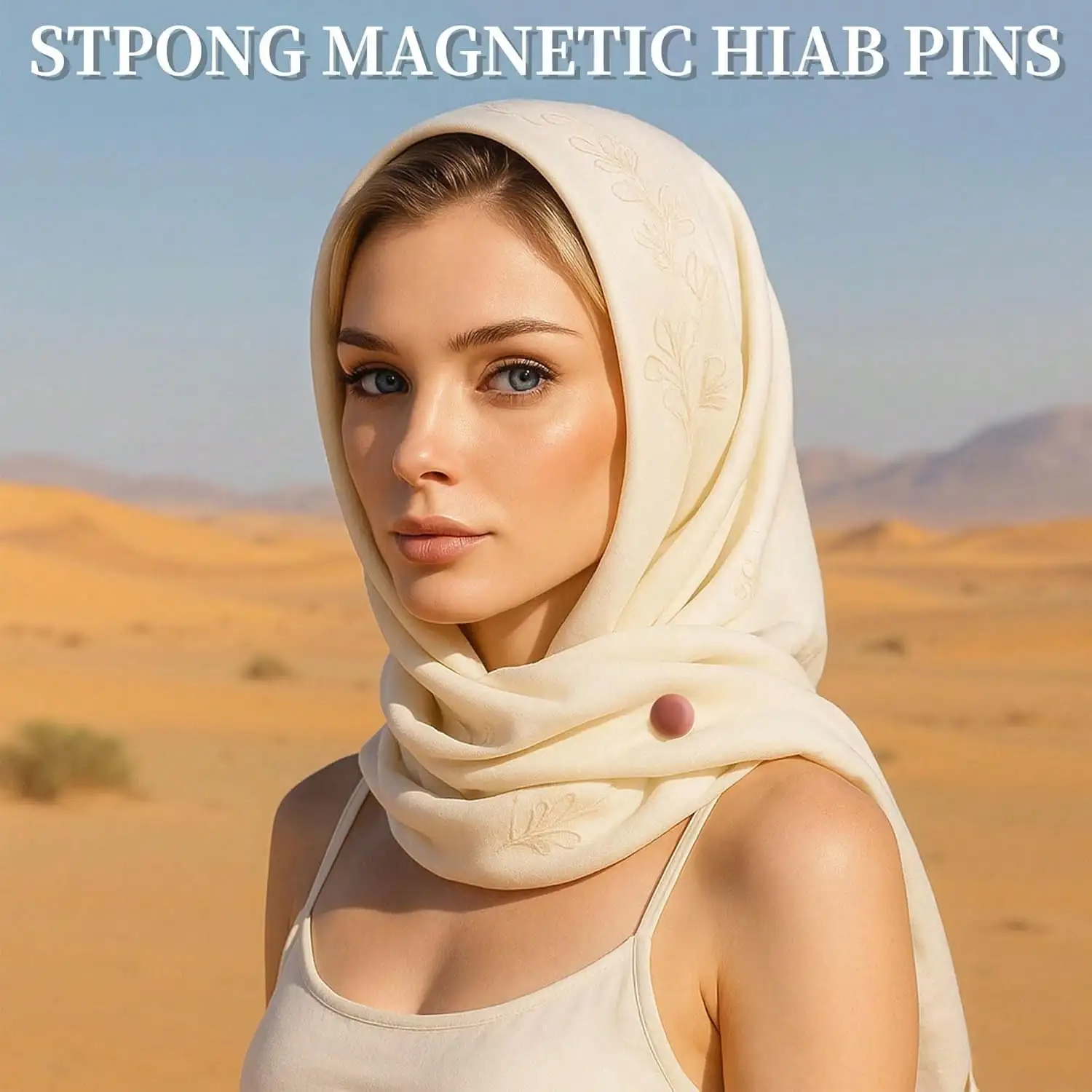 20 Pairs Strong Hijab Magnets Pinless Brooch for Scarf Shirt Dress Matte&Shiny