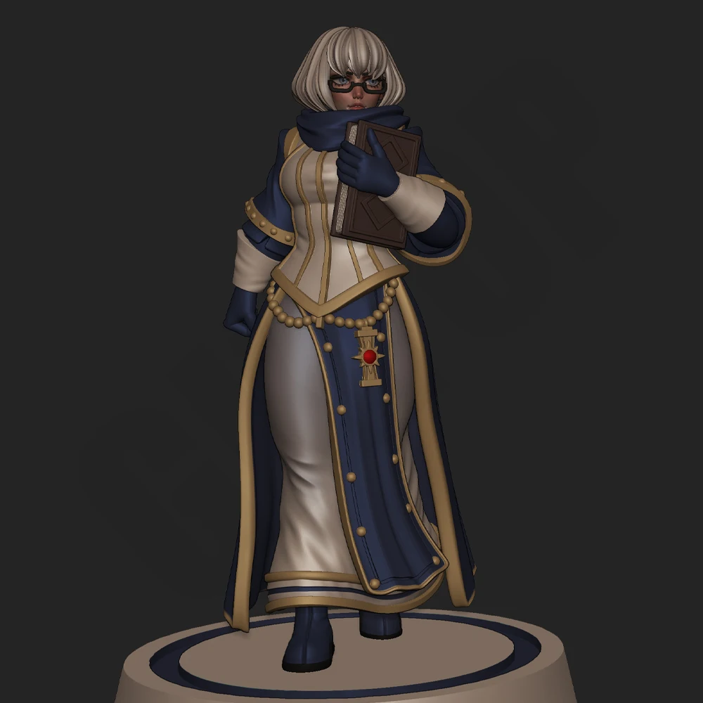 

1/24 масштаб Belle Space Nun библиотекарская фигурка из смолы, модель комплекта в разобранном виде, неокрашенная, сделай сам, Коллекционная миниатюрная игрушка для хобби