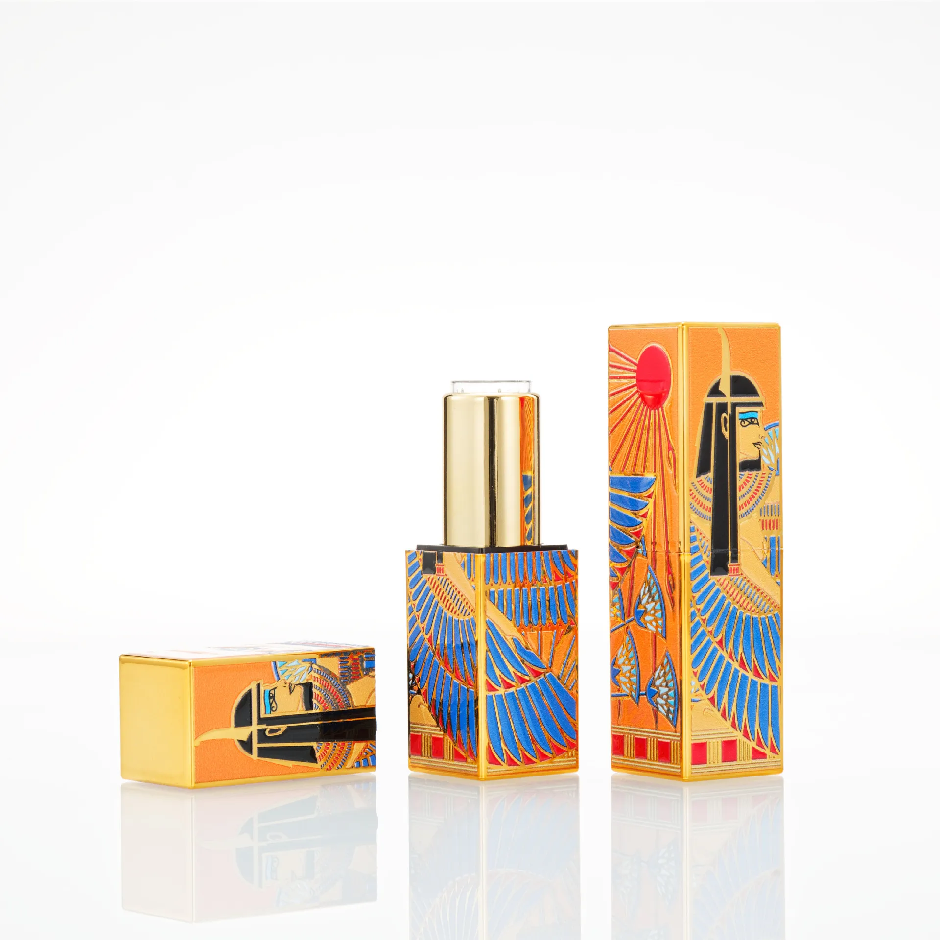 4g Lipstick Tube Cosmetic Jar Multi-patterned Square Shape Empty DIY Lip Balm Lipstick Tube Sinicism Makeup Container Portable