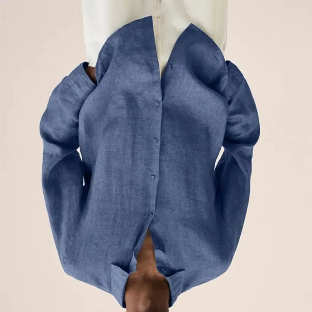 

Men Shirt Long Sleeve Autumn Men Shirt Cotton Linen thin Solid Color Breathable Single Breasted Loose Casual Shirt Male Clothing