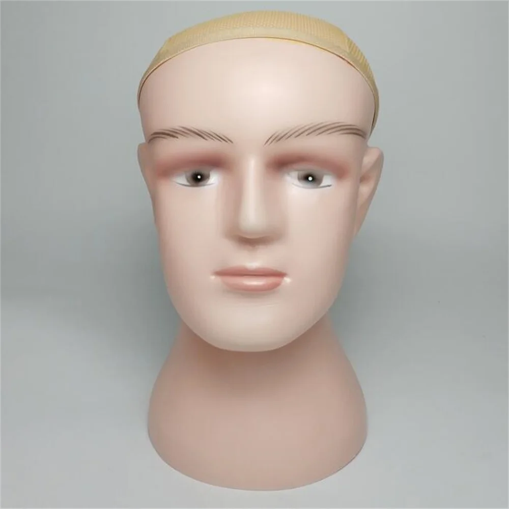 Male Head Art Mannequin for Wig, Hat and Goggles Display, Anti-virus Dust Mask, Stand Props, A336, 57x28cm