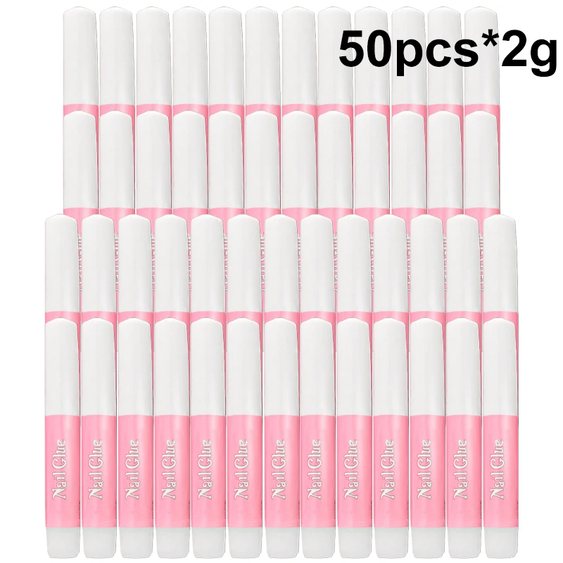 

2g Nail Glue Fast Drying Bond Long Lasting Nail Tool Press on Nails Art 1/5/10/20/30/50/100pcs Transparent Nail Glue Rhinestones