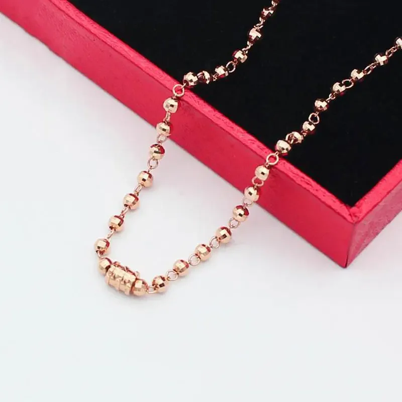 Plated 14K Rose Gold Ball Charm Bracelets for Women Fashion and Elegant New Engagement Jewelry Glamour Party