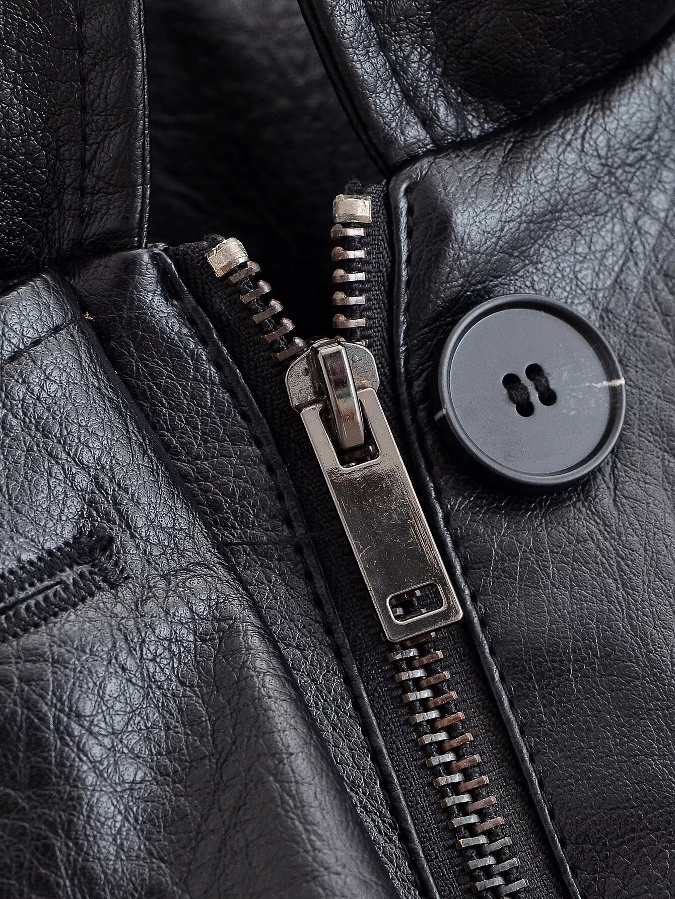 DEEABAE 가을 신상 여성 루즈핏 패셔너블 캐주얼 포켓 인조 가죽 파일럿 재킷 가죽 재킷