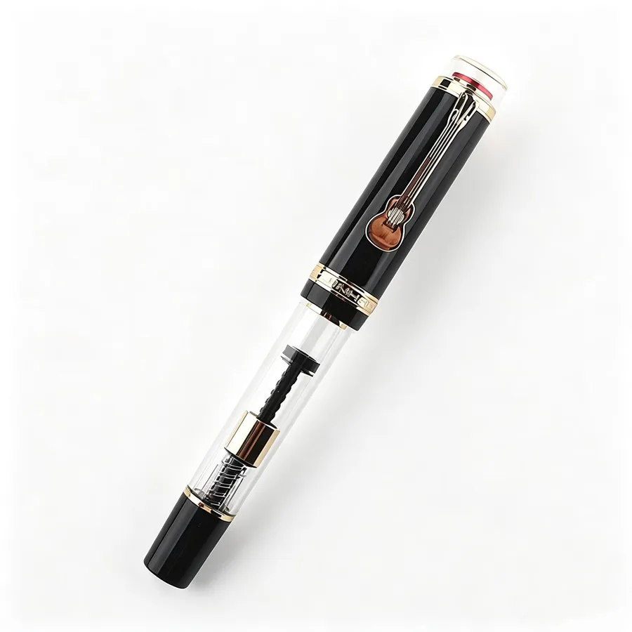 Jinhao 1935 Tiandao Fountain Pen #8 Large Nib Transparent Acrylic Pen with Large Ink Converter Smooth Writing for Office School