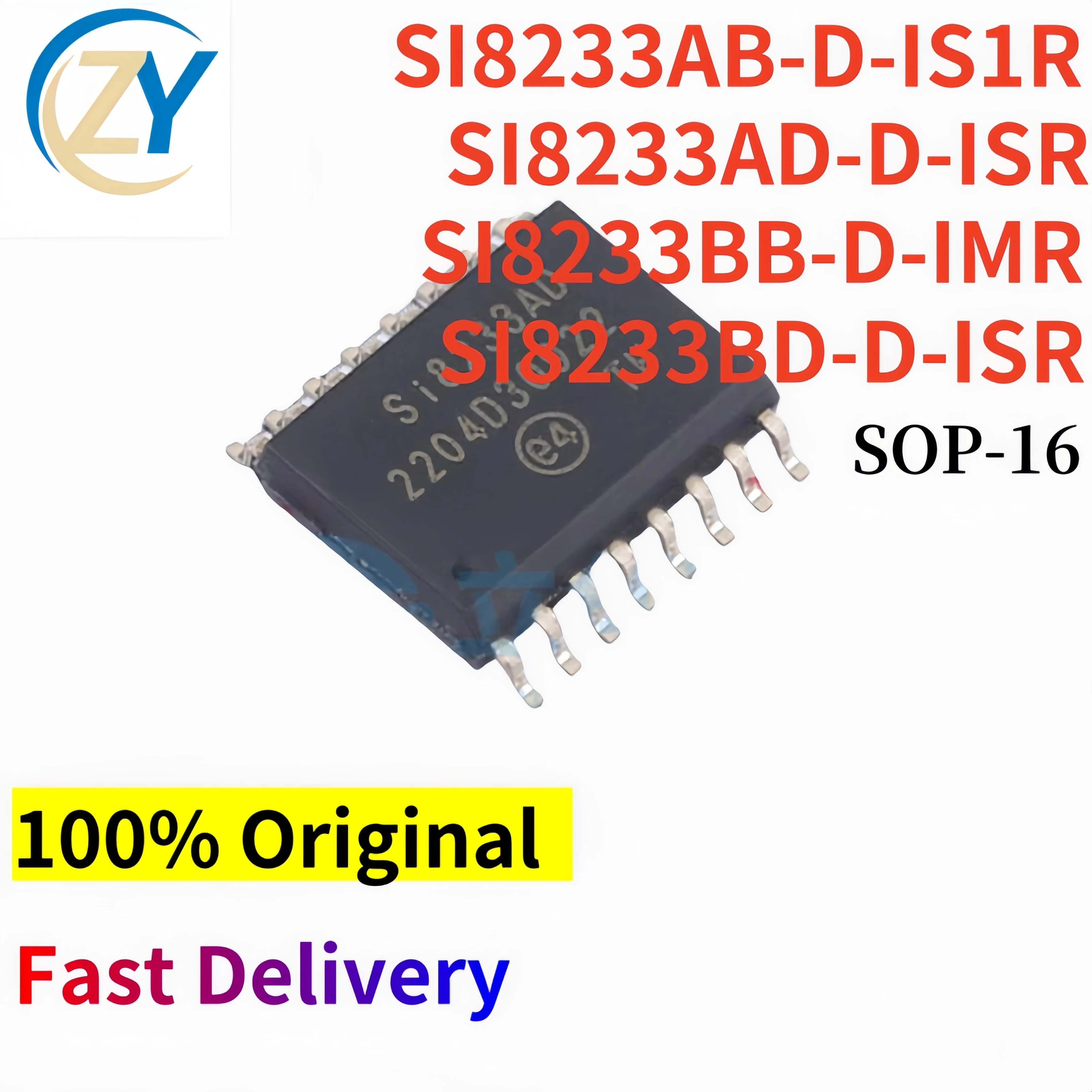 

(2pcs) SI8233 SI8233AB-D Gate Drivers SI8233AD-D SI8233BB SI8233BD SOP16 100% Original & In Stock