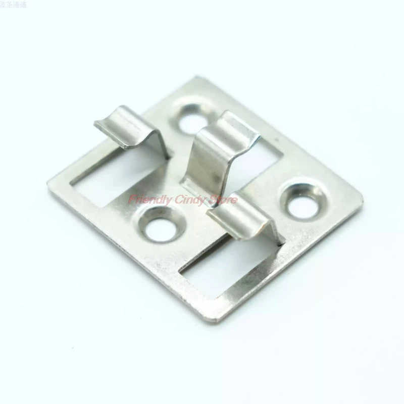 100Pcs 7-9mm Stainless Steel Square Hidden WPC Bamboo Decking Clip Bracket Fastener Outdoor Flooring Connector with Seam Buckle