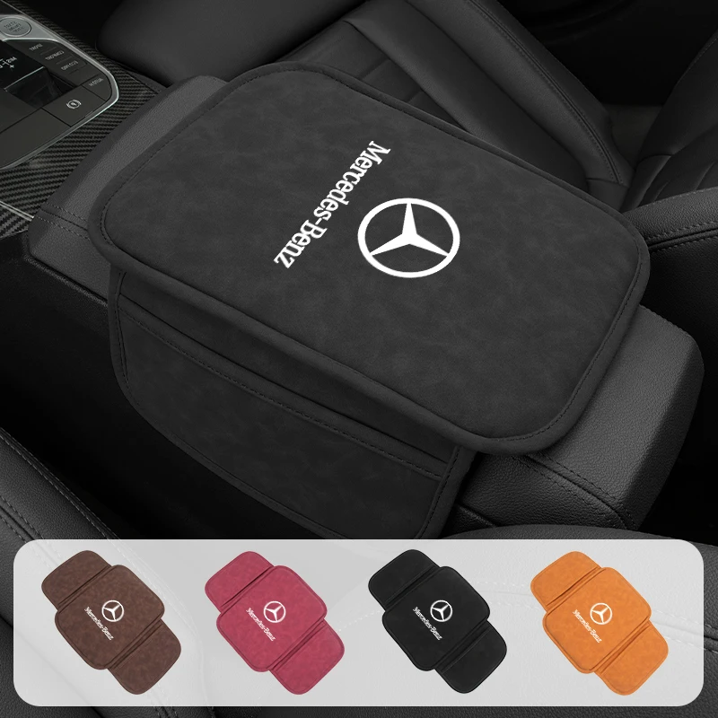 Car Central Armrest Cushion Box Mat Nonslip Protective Cover Pad For Mercedes Benz AMG W204 W205 W203 W211 W201 W210 W108 W190