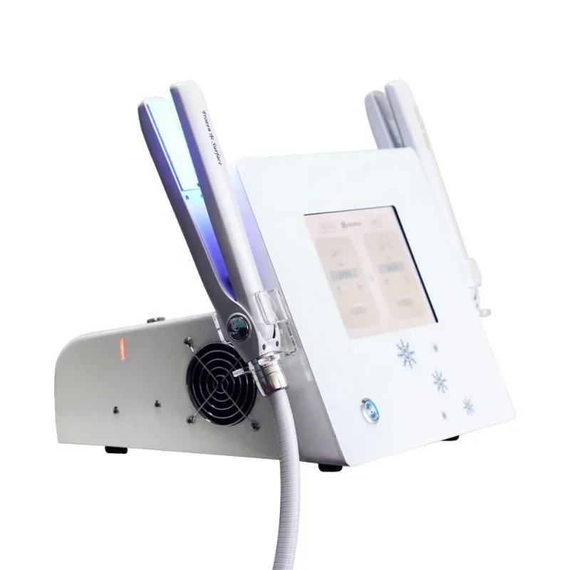 Nanoplasty Cryotherapy Machine Plate Ice Hair Straightener With Ultra Sonic Freeze Technology