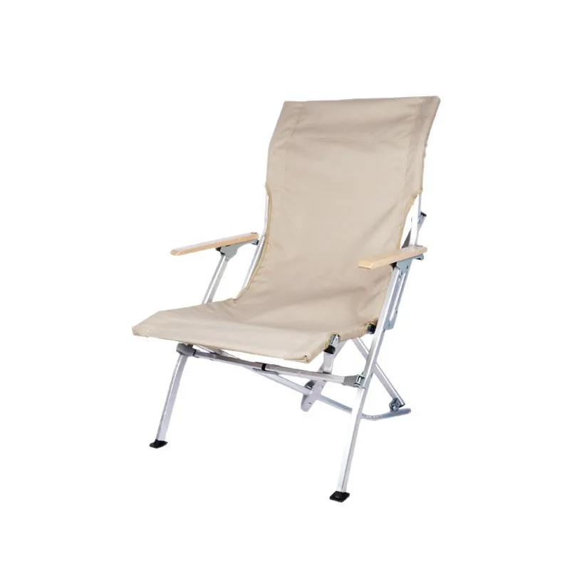 

Outdoor camping folding chair Aluminum alloy fur seal chair Fishing casual portable high backrest gathering camping chair